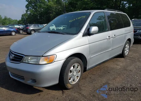 2002 Honda Odyssey Ex-L from USA, damaged, VIN 2HKRL18062H533064